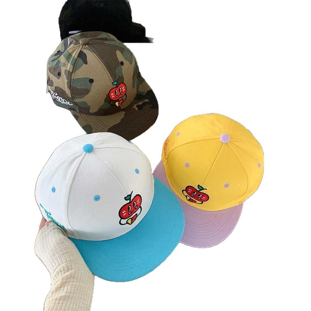 Apple Embroidery Flat Edge Cap Women's Summer New Hat American Hip Hop Skateboard Student Baseball Cap