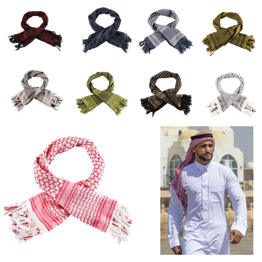 Camouflage Color Arab Scarf Outdoor Enthusiasts Kerchief Multi Purpose Arabian Scarf for Male Outdoor Dustproof Props