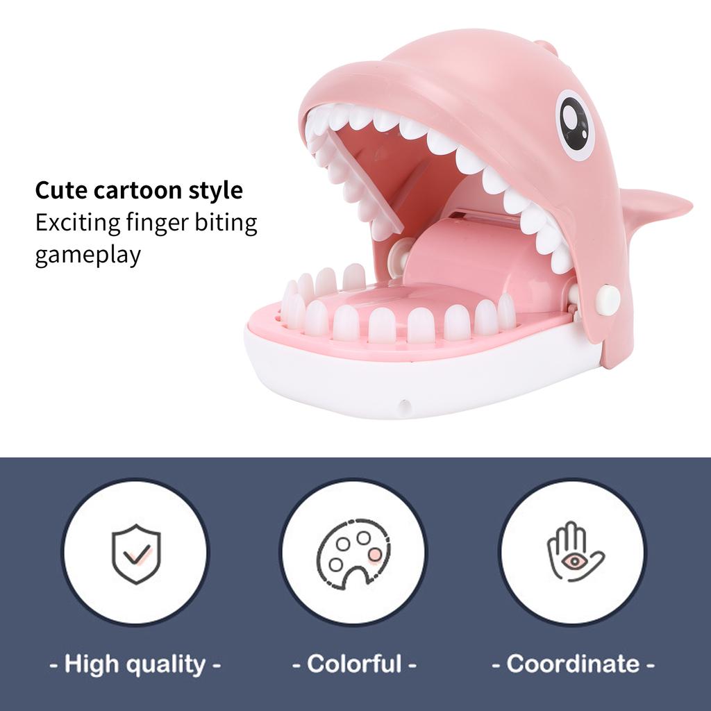 Children Cute Playing Toy Whale Mouth Dentist Bite Finger Interactive Game Funny Gags Toy