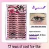 10-Row Autumn Leaf & Sunflower Faux Eyelashes - Flat, Glue-Free