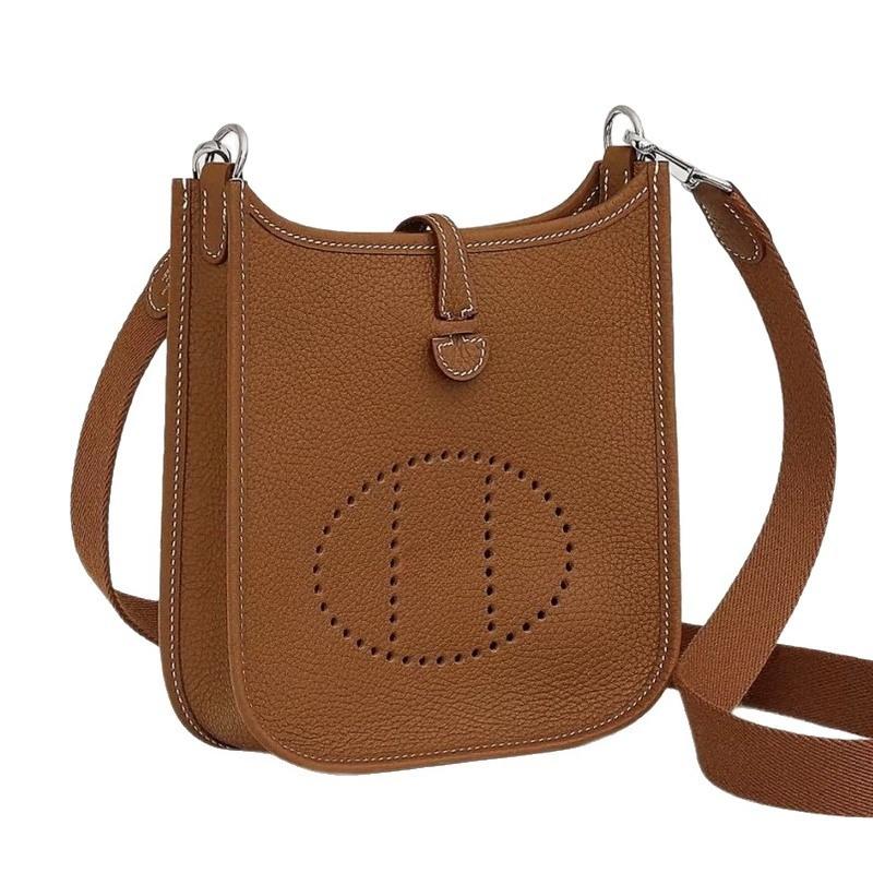 New Casual Bag Leather First Layer Cowhide Small Square Bag Tote Bag Portable Shoulder Messenger Women's Bag