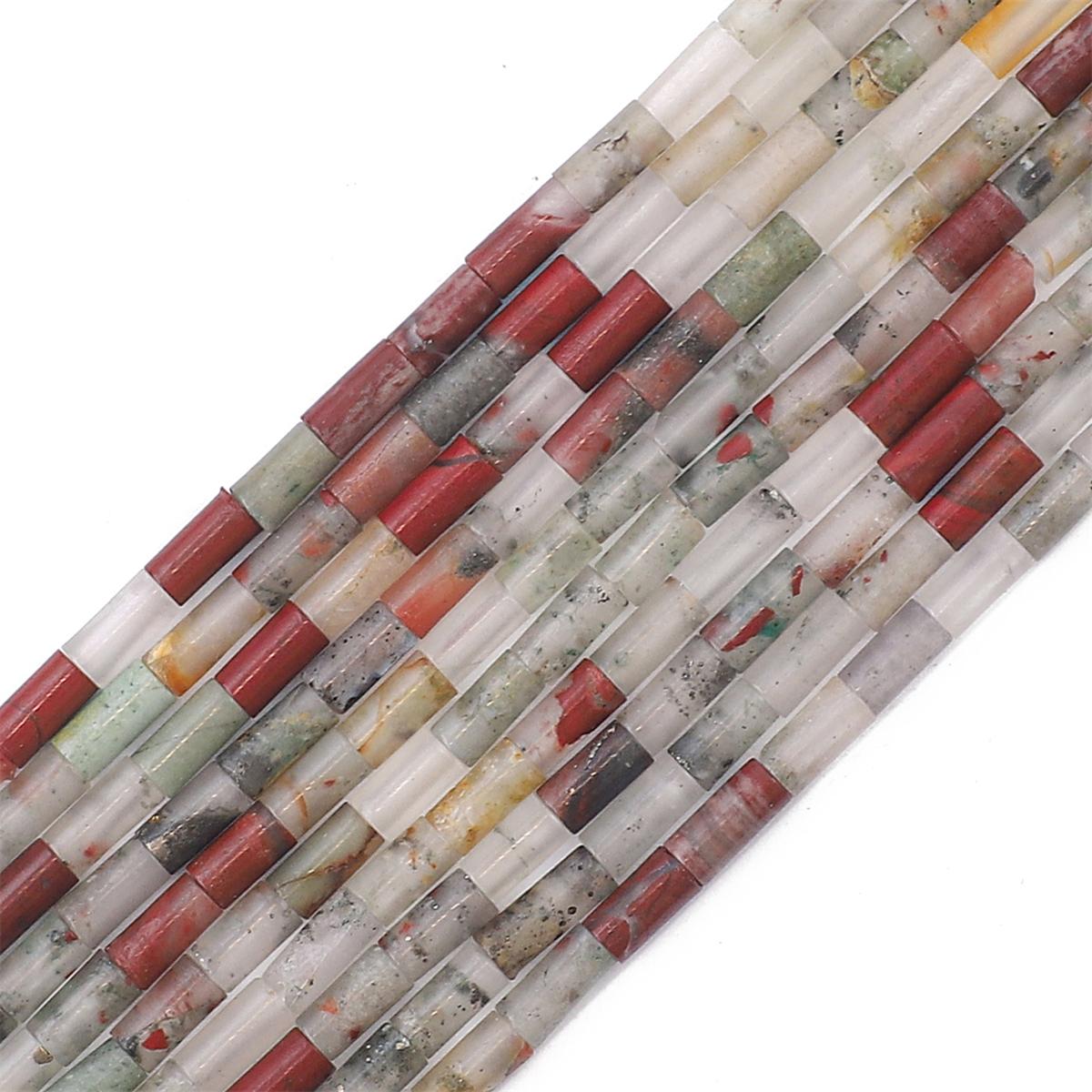 

38 см мини-трубка из натурального камня в форме агата, кварца, аметиста, бусины для DIY, модные ювелирные аксессуары, 15 дюймов/нитка African Blood Stone