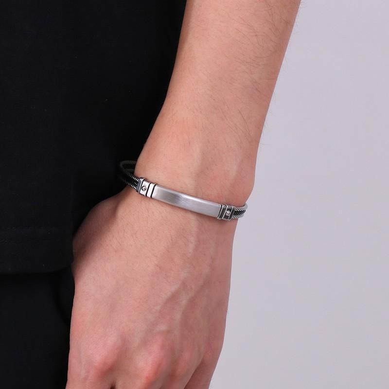 6mm Stainless Steel Three Wire Mesh Chain Bracelet for Men Women Silver&Gold Color Punk DIY Name Fashion Jewelry Gift
