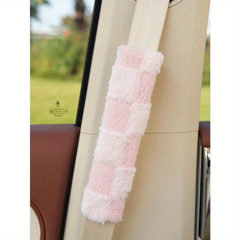 1pc Car Seat Belt Shoulder Protector Plush Comfortable Anti Pinch Seat Belt Protective Cover