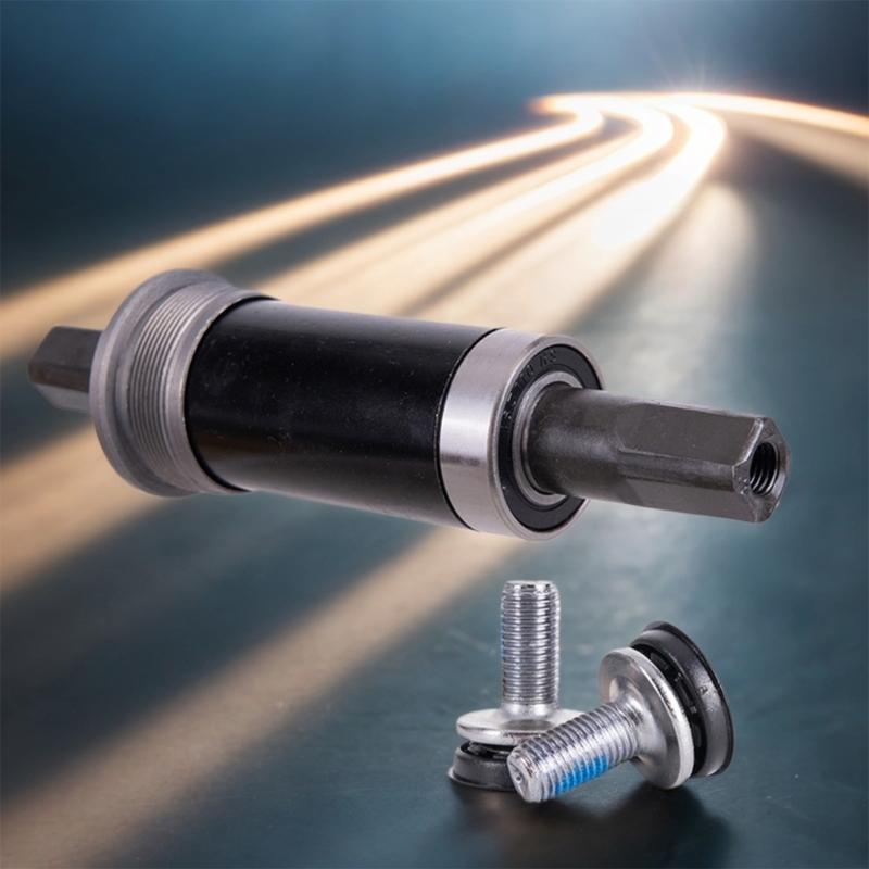Square Tapered Bottom Bracket with Waterproofs Screw Mountain Bicycles Bottom Bracket Cycling Part Easy Installation
