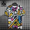 Graffiti pánské tričko letní barevný potisk Trička s krátkým rukávem Oversized svetr s výstřihem do O Venkovní ležérní oblečení s novým