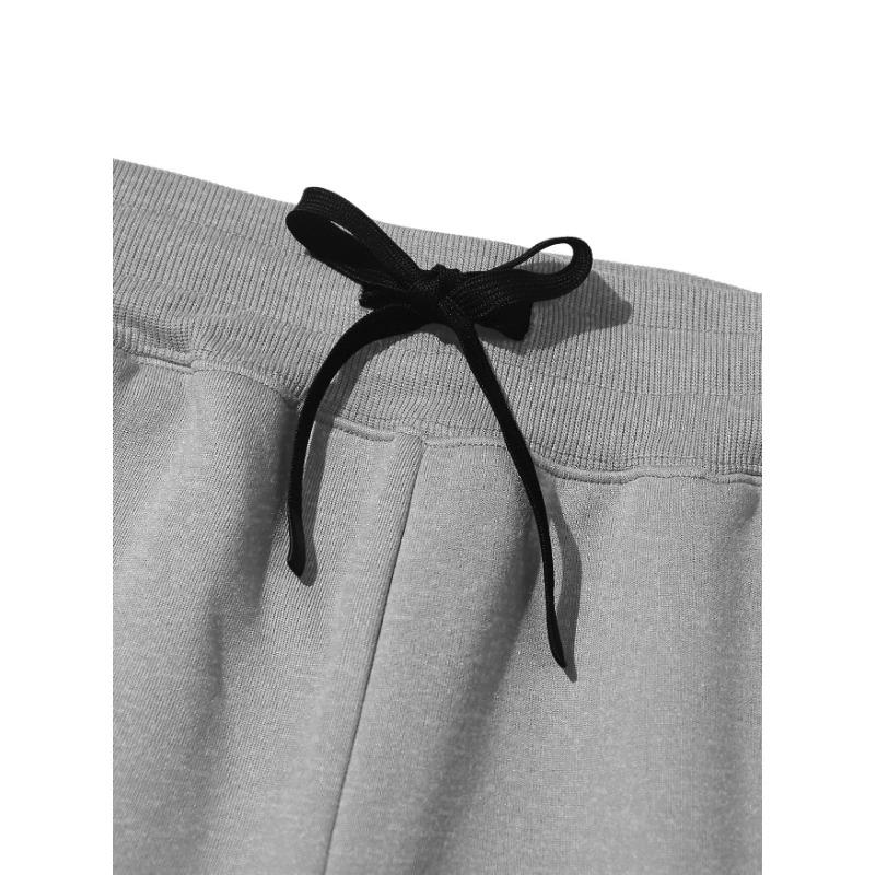 Autumn Winter Men's Fashion Fleece Overalls Multi pocket Drawstring Sports Casual Jogging Pants