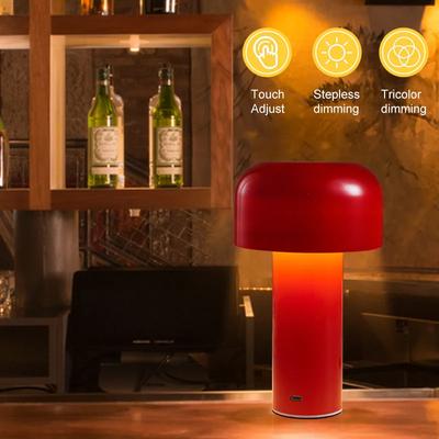 Mushroom Lamp Small Night Light Dimmable Cordless Touch Rechargeable Portable For Coffee Bar Living Room Bedroom Decor Lighting