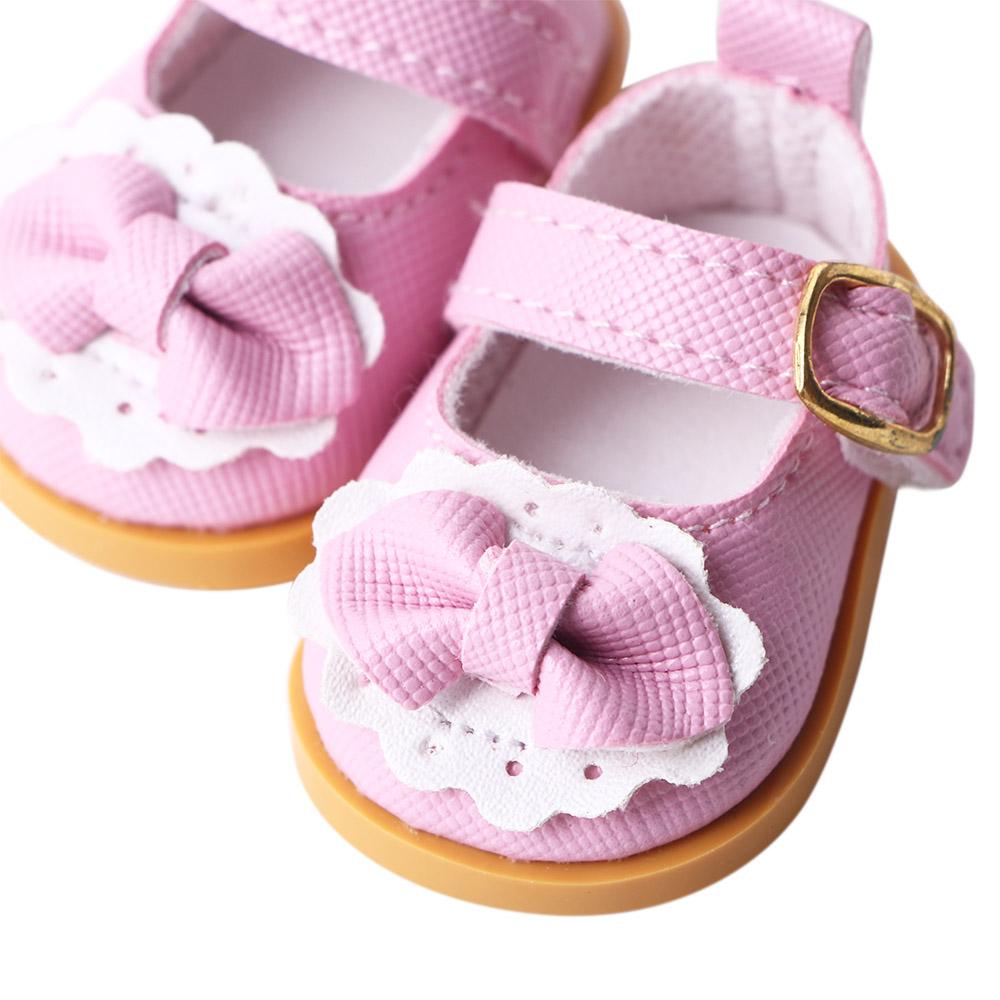 Decorate 14 Inches 5.5cm Cotton Doll Doll Shoes Mini Bow Shoes Doll Casual Shoes Doll Leather Shoes
