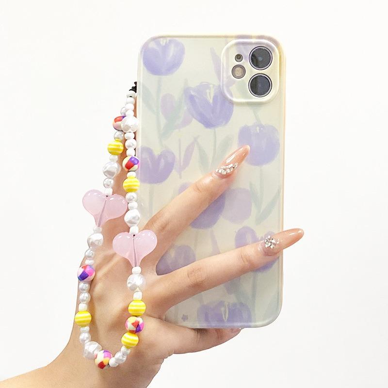 Mobile Phone Chain Beaded Colorful Cartoon Fruit Smiling Face Soft Pottery Letter Beaded To Prevent Mobile Phone from Hanging Chain.