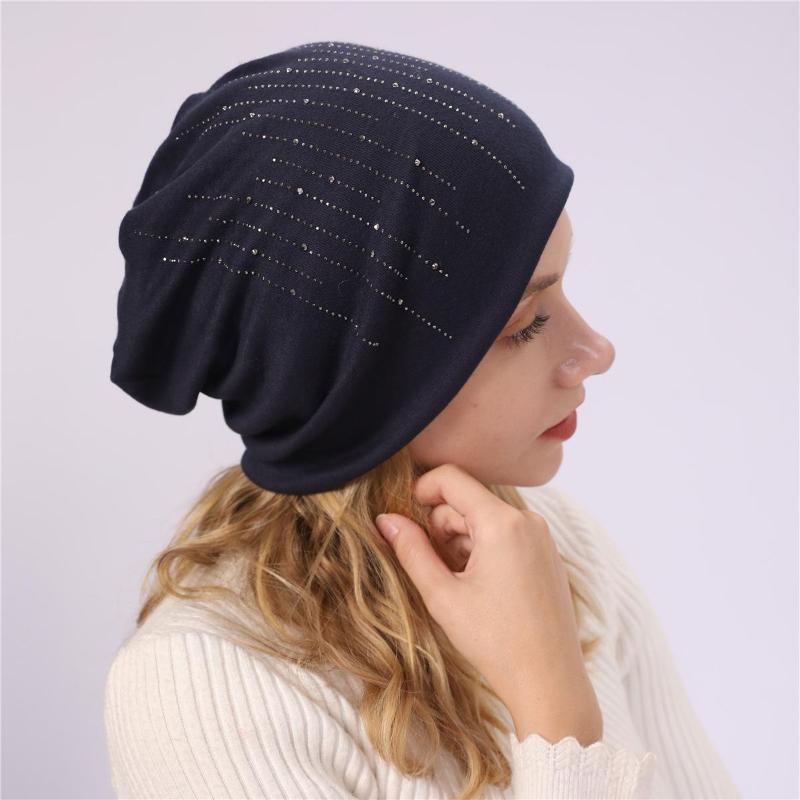 Nouveau automne et hiver femmes chaud pull chapeau tricoté Double couche perceuse chaude coupe-vent chapeau chaud