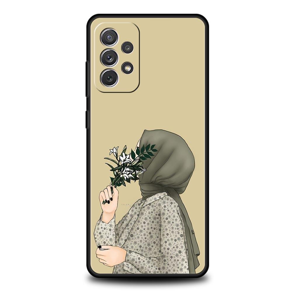 Phone Case For Samsung Galaxy A15 A13 A51 A71 A41 A31 A21S A03S A05 A35 A32 A55 A23 A25 A33 A53 A73 5G Muslim Arabic Girl Cover