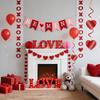 21Pcs Valentine's Day Decorations Set - Pre-Assembled BE MINE Banner with Heart Swirls & XOXO Garlands, Romantic Party Decor for Engagement Wedding