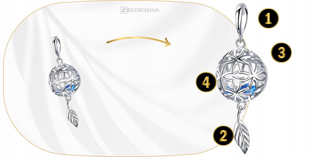 Dreamcatcher Charms Rattle 925 Bead Stones Beads