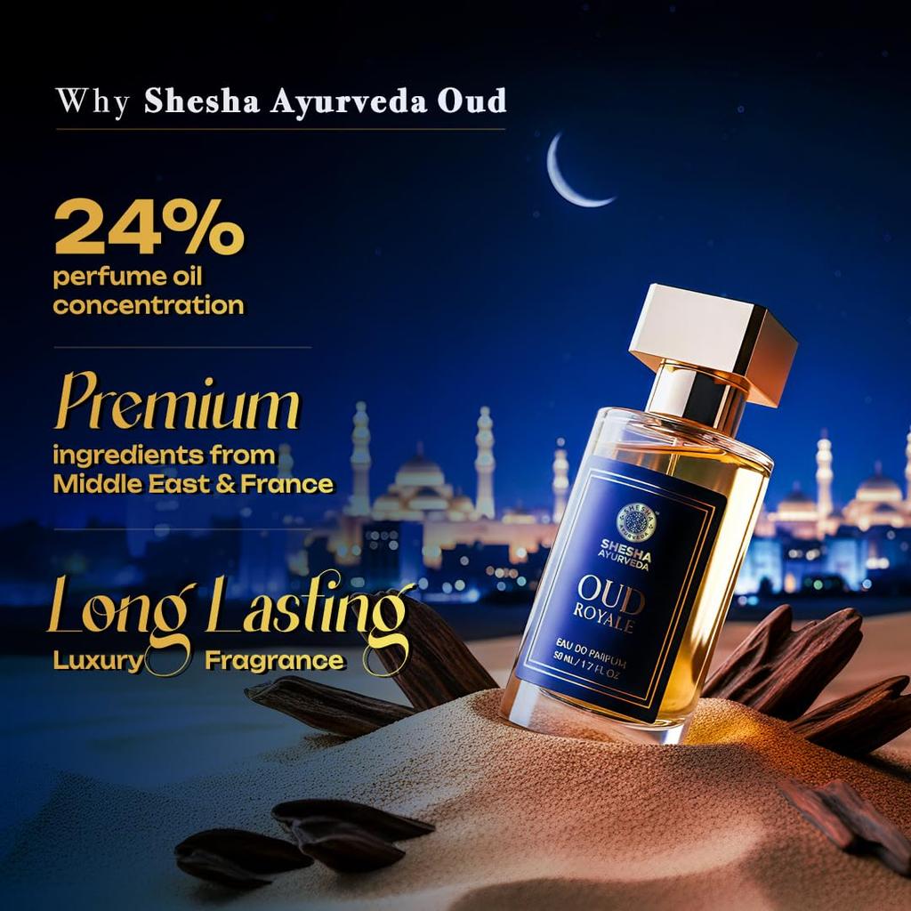 Shesha Ayurveda OUD ROYALE Unisex Luxury EDP Perfume 50ml