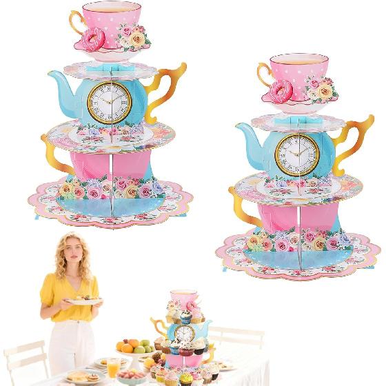 3 Tier Butterfly Cupcake Stand,Suitable for Butterfly Themes – Easy to Assemble& Reble(1Butterfly)