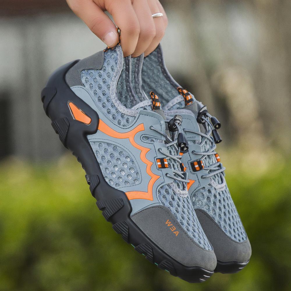 Men's Shoes New Fashionable Low-top Breathable Mesh Shoes Outdoor Sports Running Wading Shoes Manufacturers Trendy Shoes