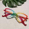 Women Personality Triangle Reading Glasses Blue Light Blocking Computer Eyewear Anti Eyestrain Cat Eye Presbyopic