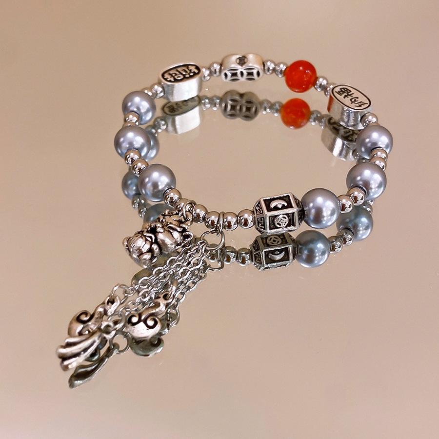 Crystal Butterfly Beaded Bracelet Women's Light Luxury Girlfriend Gift Birthday Bracelet High Value Student Party Exquisite Jewelry