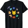 Cães no Espaço - Cabeças de Filhotes com Foguete - Camiseta de Animais