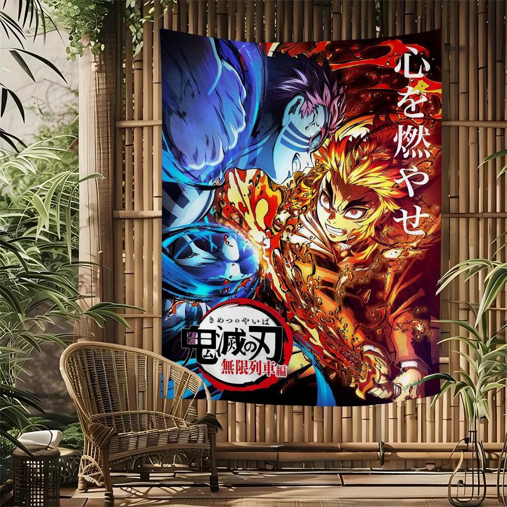 Anime Demon Slayer Cartoon Tapestry Art Science Fiction Room Home Decor Wall Hanging Home Decor
