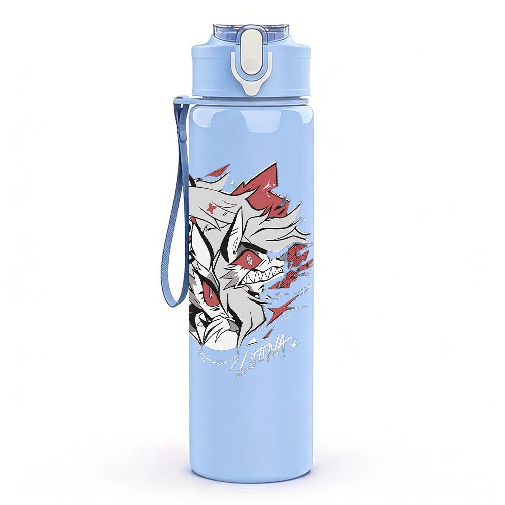 1PC Red Dragon Fantasy Retro Grunge Print 750ml Portable Sports Water Bottle Leakproof Gym Outdoor Travel Drink Cup