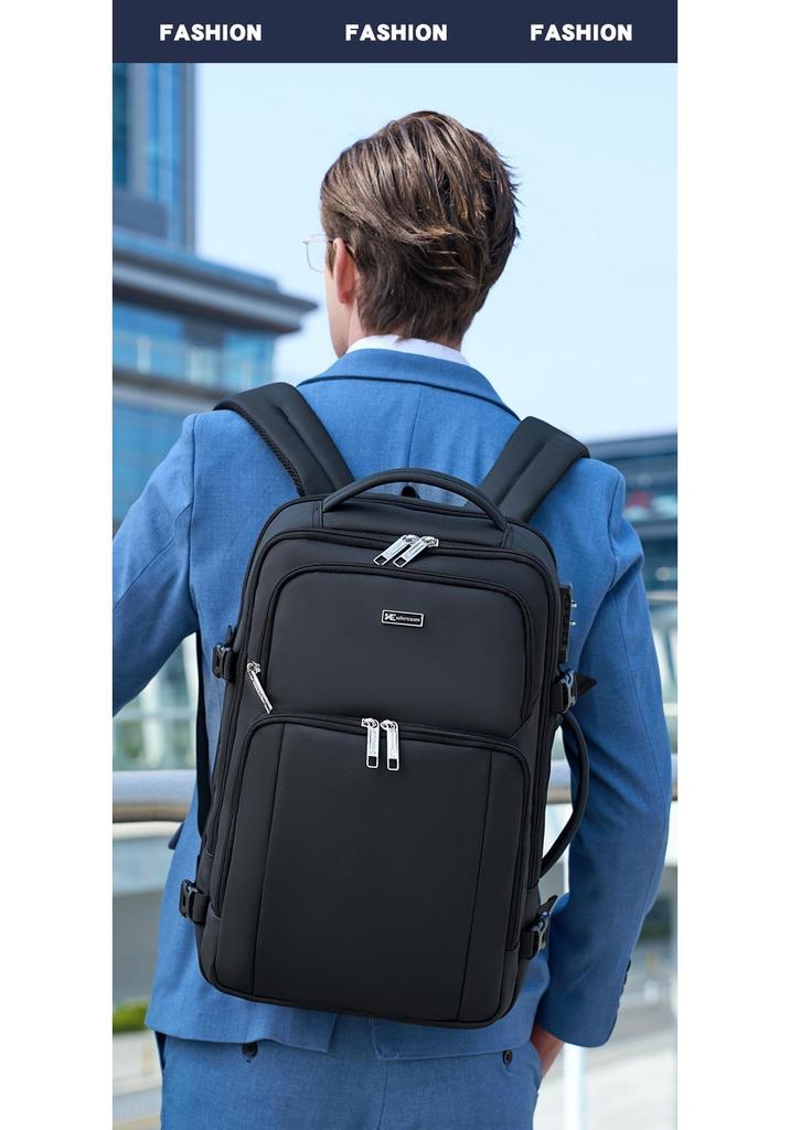 Men's Waterproof Business Backpack - Large Capacity, Multi-functional, Anti-theft, Luxury Commuter Bag.