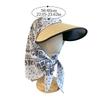 Fashion Empty Top Summer Beach Hat Anti-UV Breathable Headscarf Sunscreen Hat Korean Portable Visor Women Girls