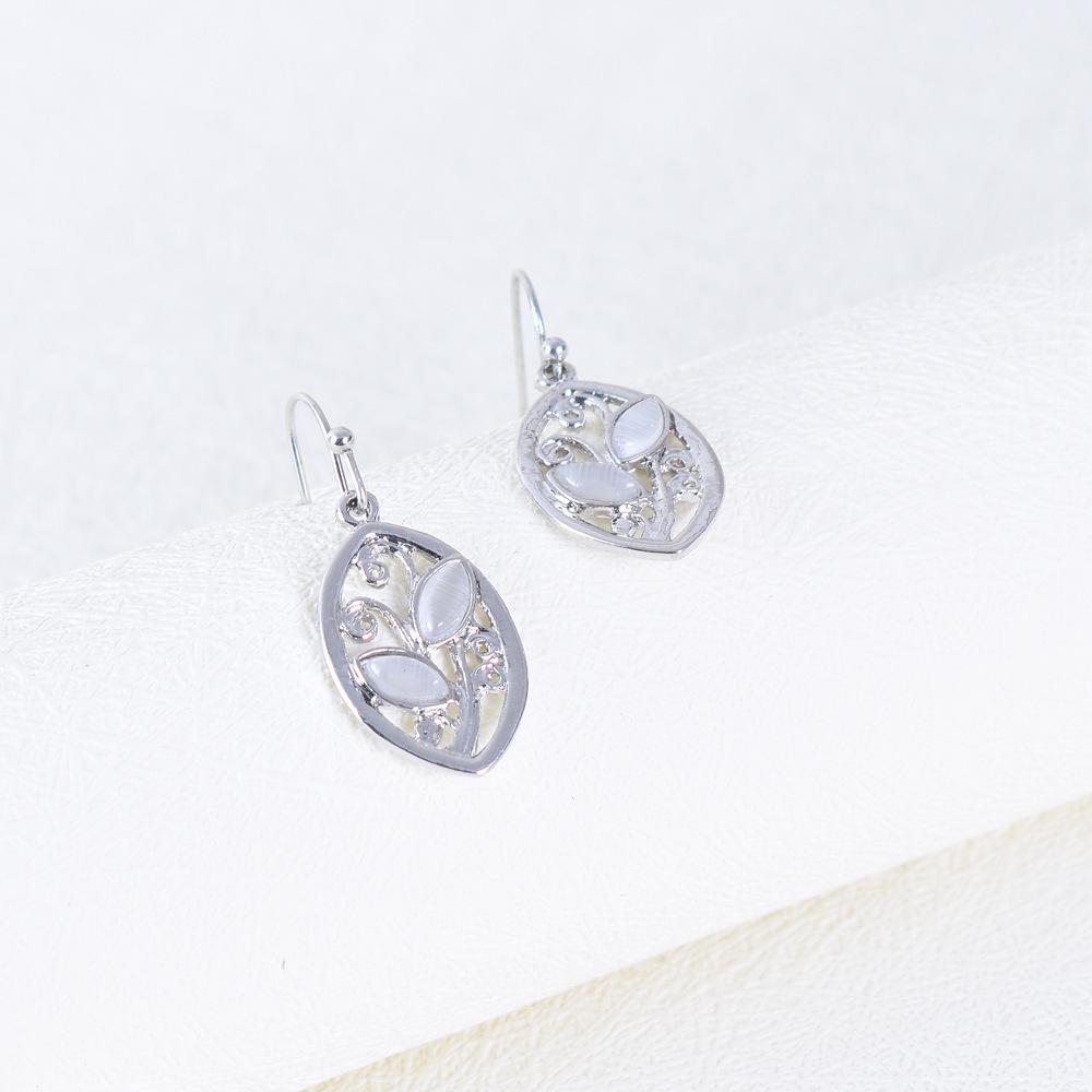 Qifu Leaf Ear Hook Earrings - Trendy European & American Style