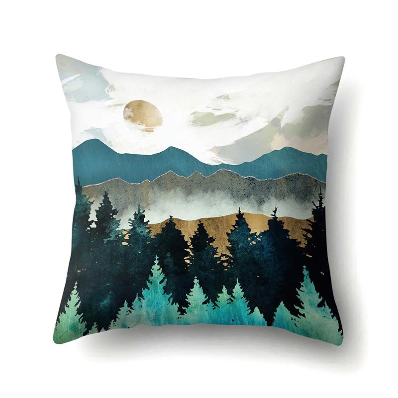 

Полиэстеровая наволочка с горным принтом, наволочка, чехол для поясничной подушки, чехол для автомобильной подушки, чехол для подушки для головы No pillow core
