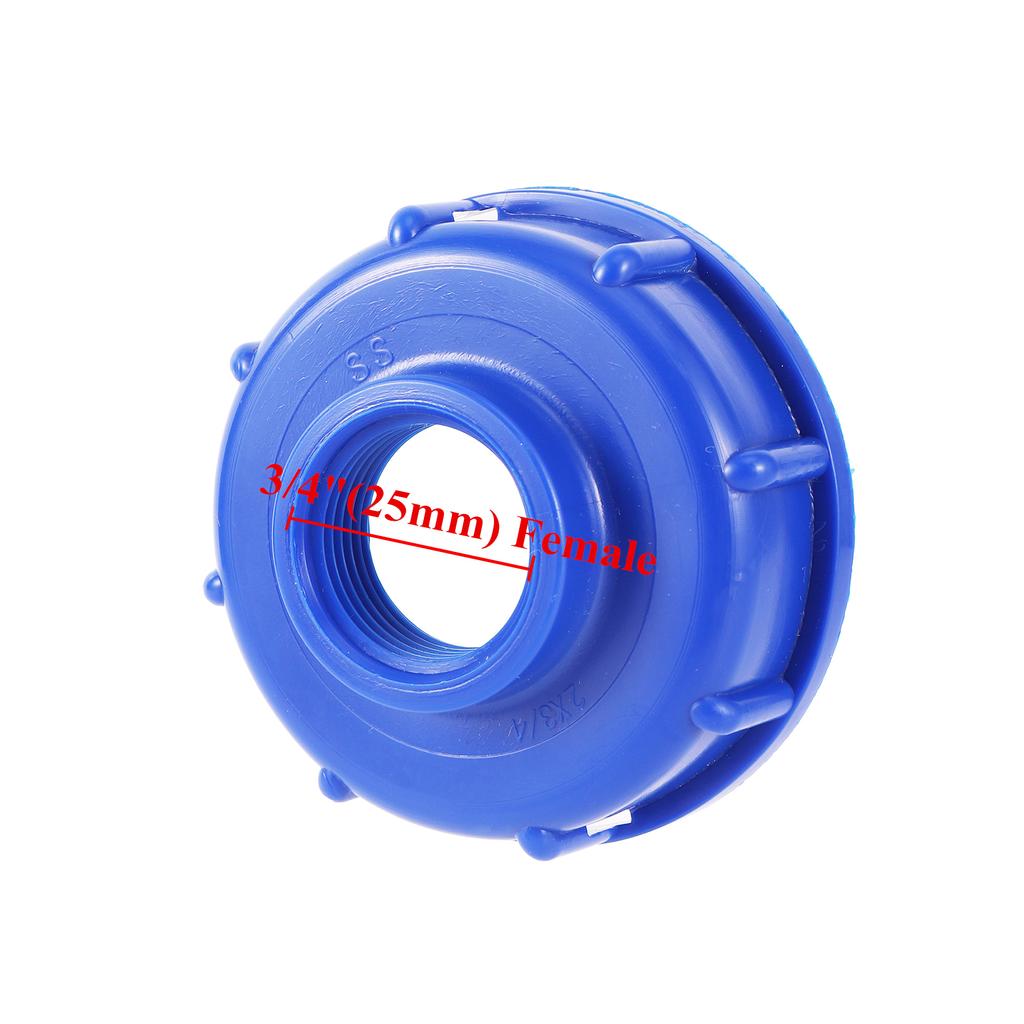 Durable IBC Tank Fittings Universal S60X6 Coarse Threaded Cap 60mm Female Thread To 1/2 ", 3/4", 1 " Water Tap Adapter Connector