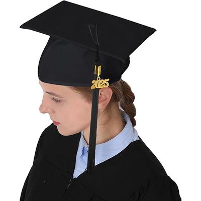 DIY Fringe Graduation Dress Ceremony Hat Master 2026 Academic Hat Headwear Academy Souvenir Caps Cosplay Supplies Charm Ornament