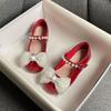 Girls Soft Sole Princess Shoes with Butterfly Bow 2026 Spring Autumn  Kids Leather Versatile Flats