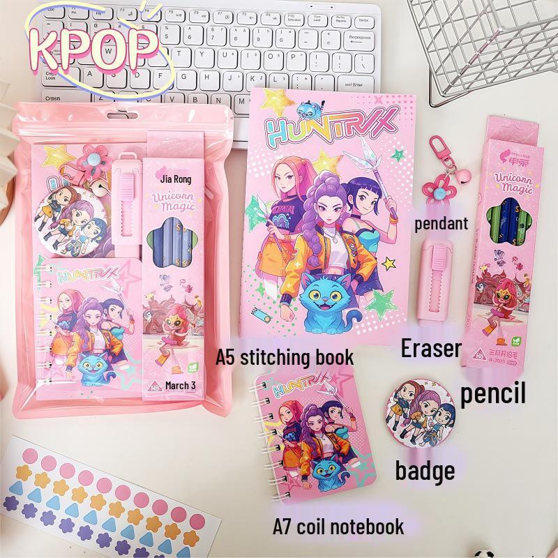 Demon Hunter Girls Stationery Set: Classroom Gifts and Study Supplies for Back-to-School