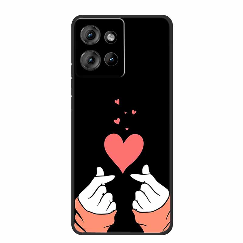 Handyhülle Für Motorola Moto G 2025 Hülle Cartoon Schwarzes Silikon Weiches TPU Rückseite Für Motorola Edge 50 Neo S50 G75 Hülle G 75