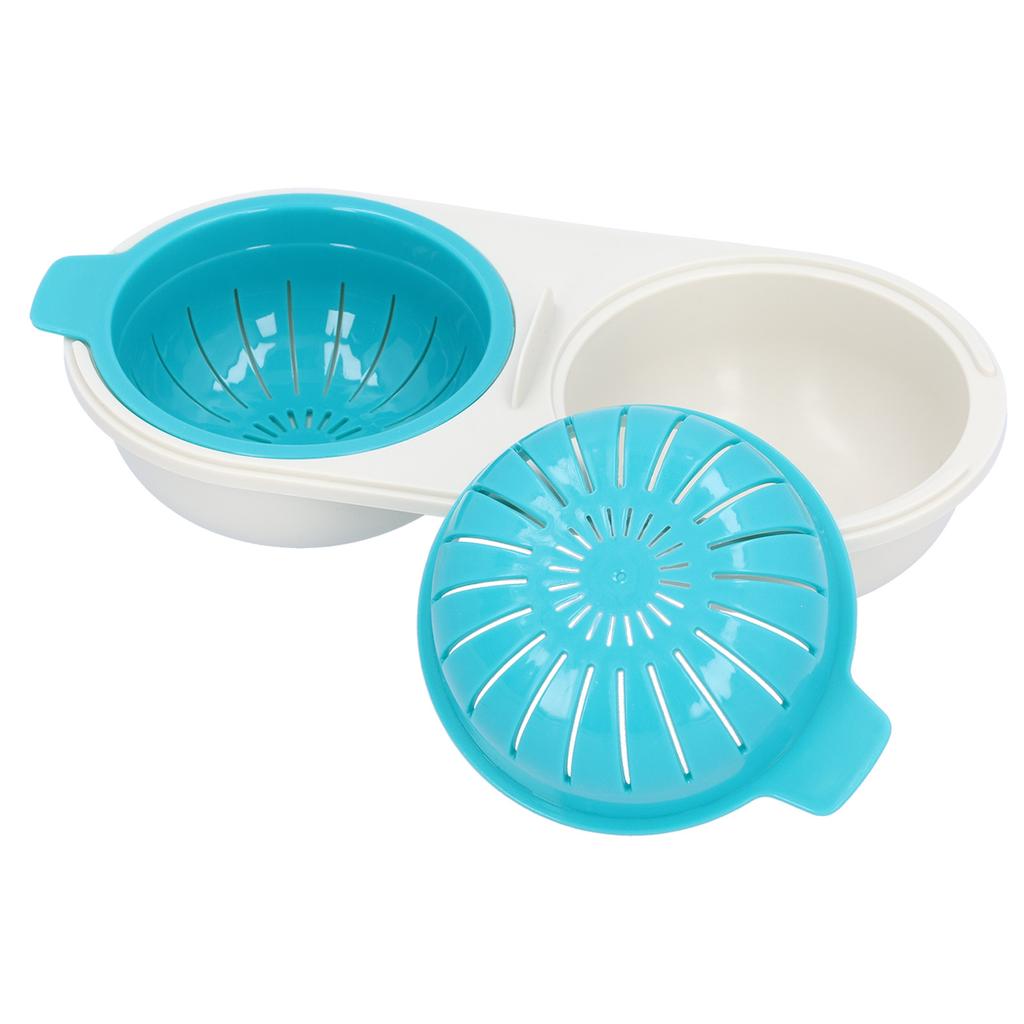 Eierkocher für die Mikrowelle, Lebensmittelqualität, Doppeltasse, Eierkocher, Kochgeschirr, Küchenutensilien