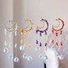 Crystals Suncatcher, Hanging Moon Sun Catcher with Glass Prisms for Windows, Healing Crystal Decor for Home, Gift for Christmas Birthday Valentine