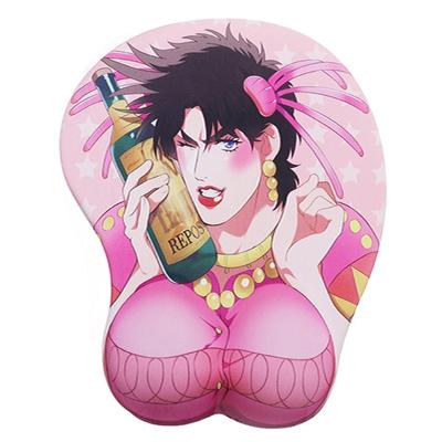 Creatieve Cartoon Anime 3D Muismat JOJO Sexy Borst Gel Siliconen Muismat Met Polssteun Ondersteuning Zachte Borst Mat Voor PC
