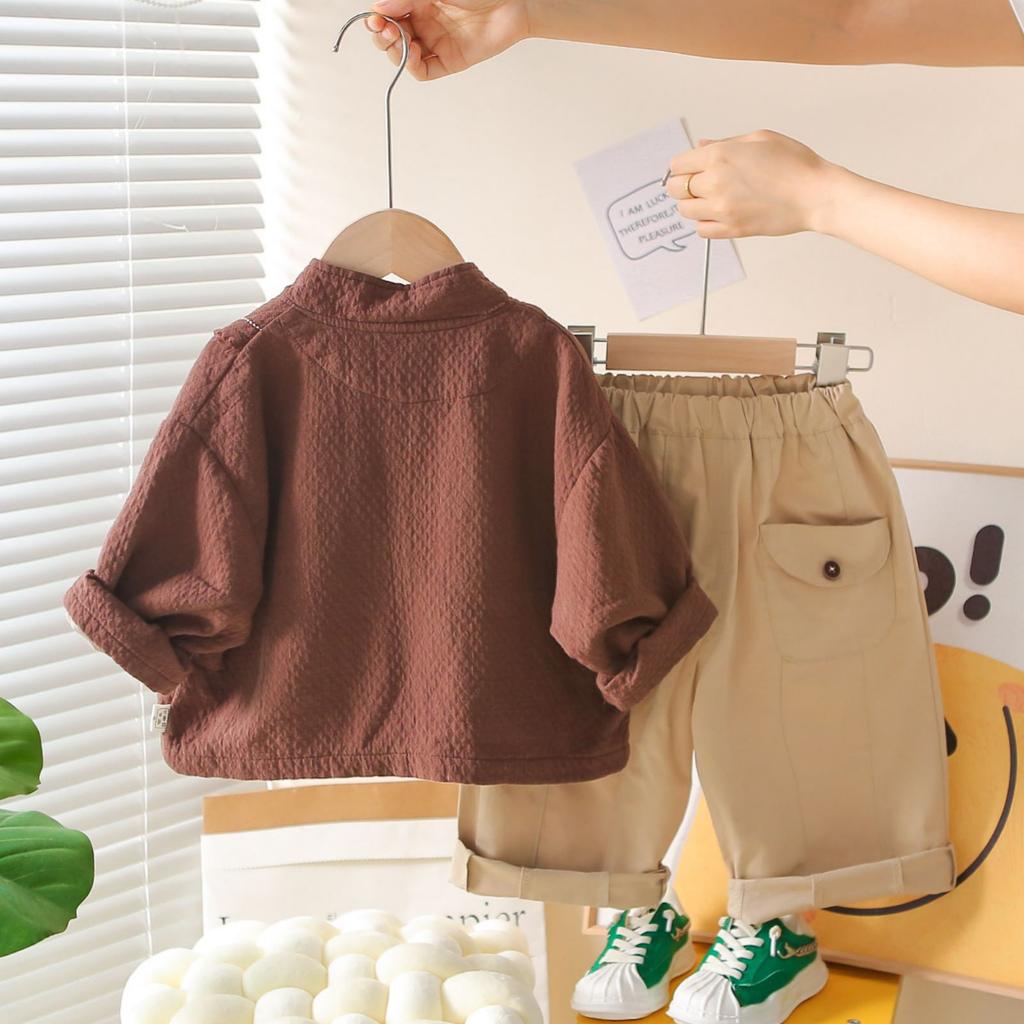 Uformelt langermet sett for barn, komfortable hverdagsantrekk