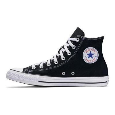 Chaussures montantes en toile à lacets bout rond Chuck Taylor All Star unisexes noires