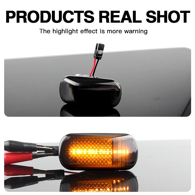 2Pcs LED Amber Front Fender Side Marker Light Turn Signal Lamp For Honda Stream S2000 CR-V HR-V Civic City Fit Jazz Accord
