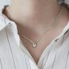 S925 Sterling Silver Geometric Pendant Necklace for Women - Cool, High-End Clavicle Chain