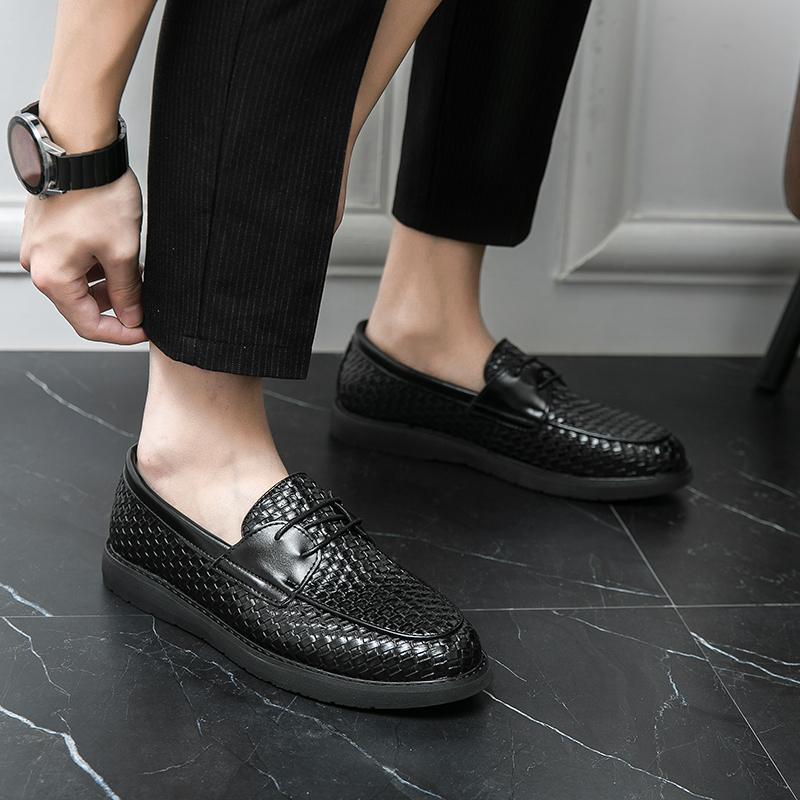 Fashion Fashionable Classic Black Versatile Men's Leather Shoes Comfort Loafer Fashion Style Office Party Outdoor Travel Men's Shoes