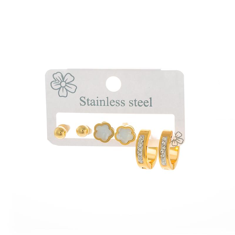 Stainless Steel Butterfly Heart Star Round Earrings For Women Fashion Simple Daily Jewelry Gifts Wholesale