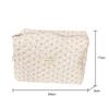 Storage Organizer Floral Puffy Quilted Cosmetics Bags Makeups Pouch Large Capacity Travel Makeup Bags Toiletry Cosmetics Cases