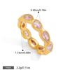 Yori New Arrival Colorful Cubic Zirconia Ring 18k Gold Color Pvd Plated Geometric Charm Finger Fashion Jewelry Wholesale