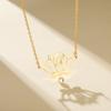 Teamer Hollow Lotus Om Zircon Charms Stainless Steel Necklace For Women Men Lucky Amulet Hinduism Jewelry Birthday Gift 2026