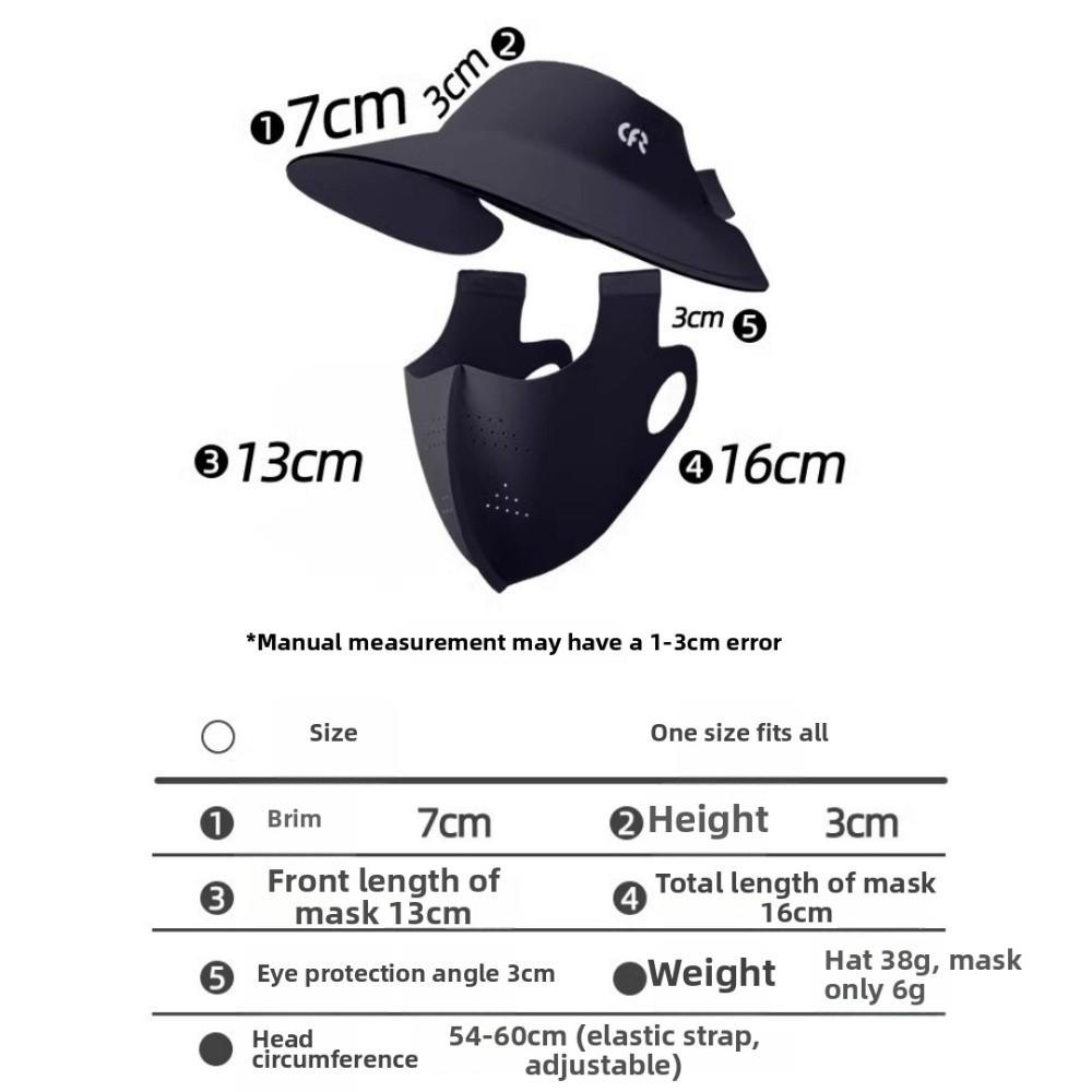 Ice Silk Material Full Face Cover UV Protection Sunscreen Hat Mask New Sun Cap and Mask  Summer Use