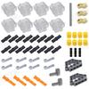 TEESE Technic Set for Compatible with LEGO Technic Bulk Blocks for MOC Technic Projects 55-Piece 8-Cylinder Motor, Parts, (Random Color)