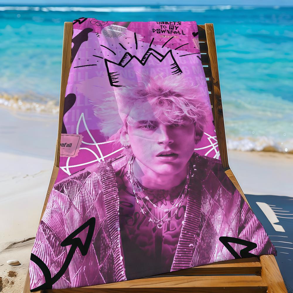 

Singer Mgk M-Machine Gun K-Kelly-S Towel Sports Quick Dry Travel Camping Gear Sandproof Soft Light Large Beach Towel W30*H60(CM)